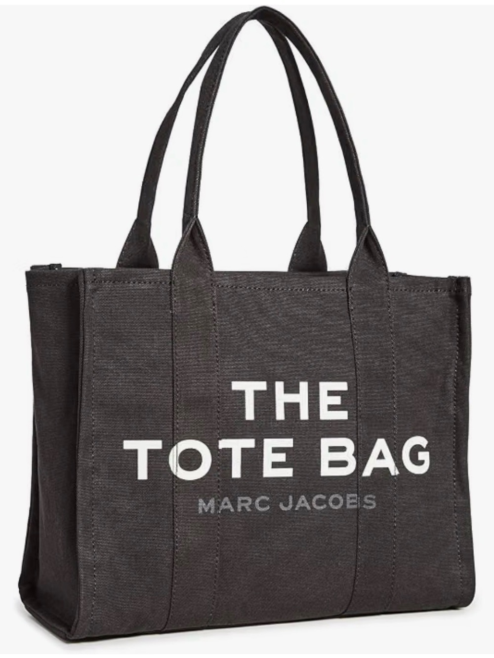 Marc Jacobs Black Canvas Tote with White Logo - Picture 2 of 11